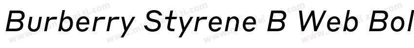 Burberry Styrene B Web Bold Regular字体转换